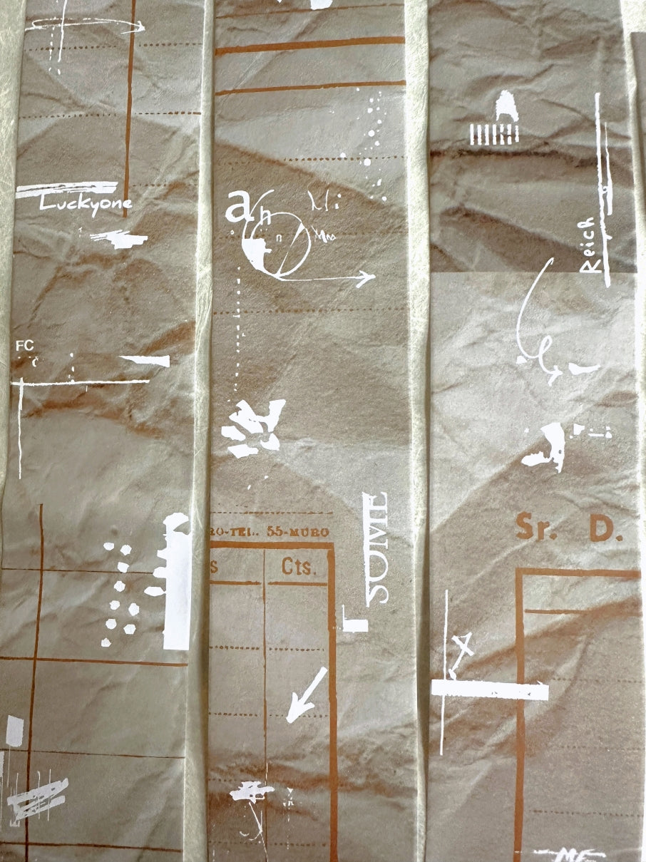 Two Raccoons - retro vintage-style collage matte paper tape SAMPLES