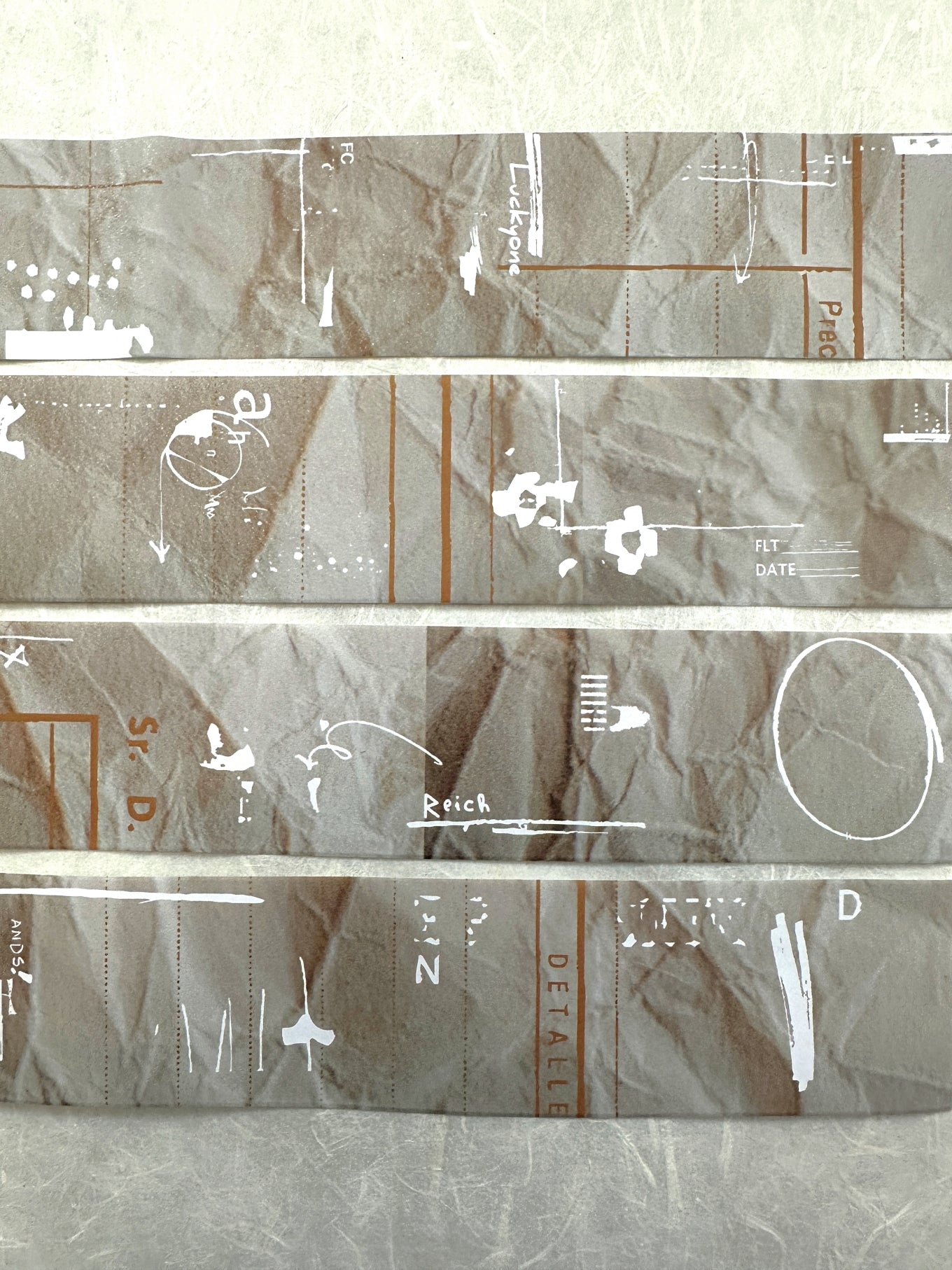 Two Raccoons - retro vintage-style collage matte paper tape SAMPLES
