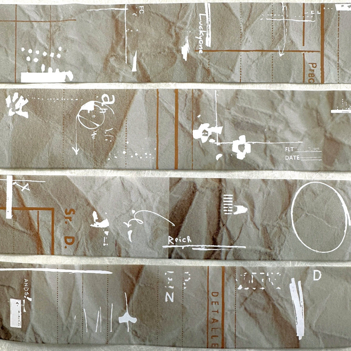 Two Raccoons - retro vintage-style collage matte paper tape SAMPLES