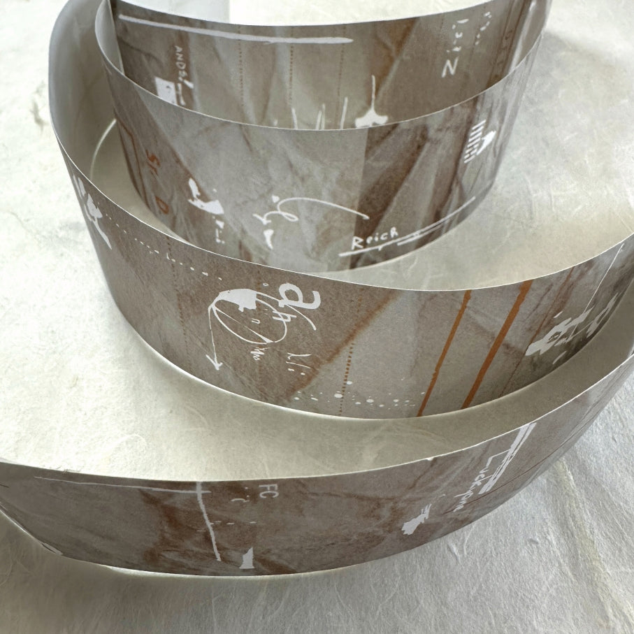 Two Raccoons - retro vintage-style collage matte paper tape SAMPLES