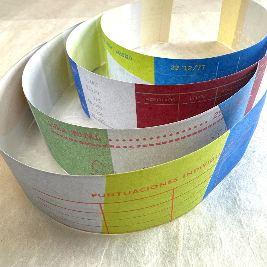 Two Raccoons - retro vibes color block collage matte paper tape SAMPLES