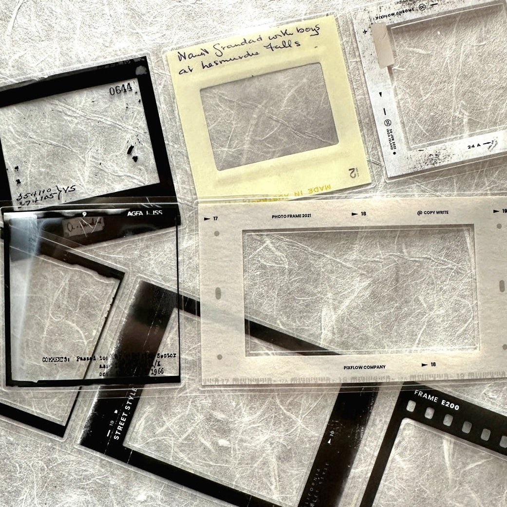 Two Raccoons - film frames kiss-cut PET tape SAMPLES
