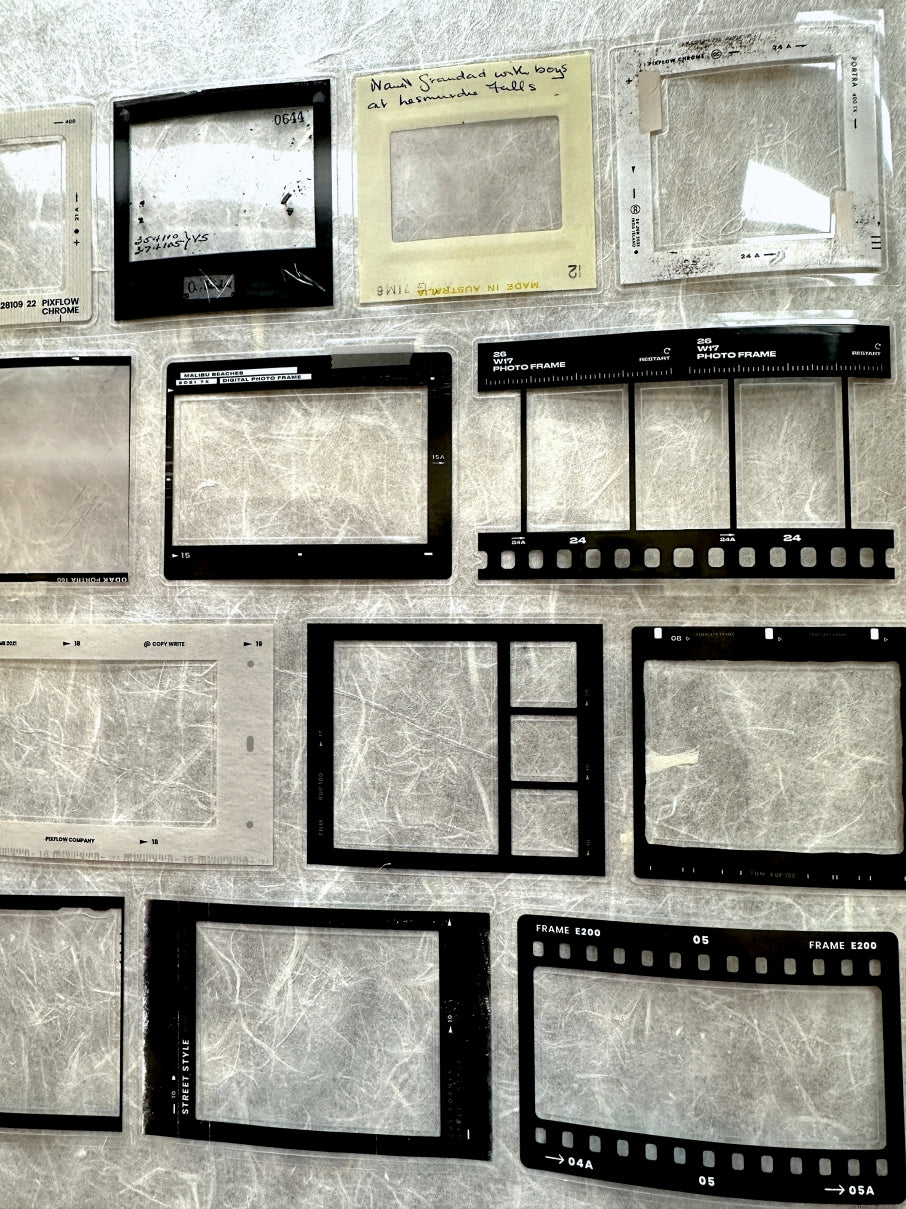 Two Raccoons - film frames kiss-cut PET tape SAMPLES