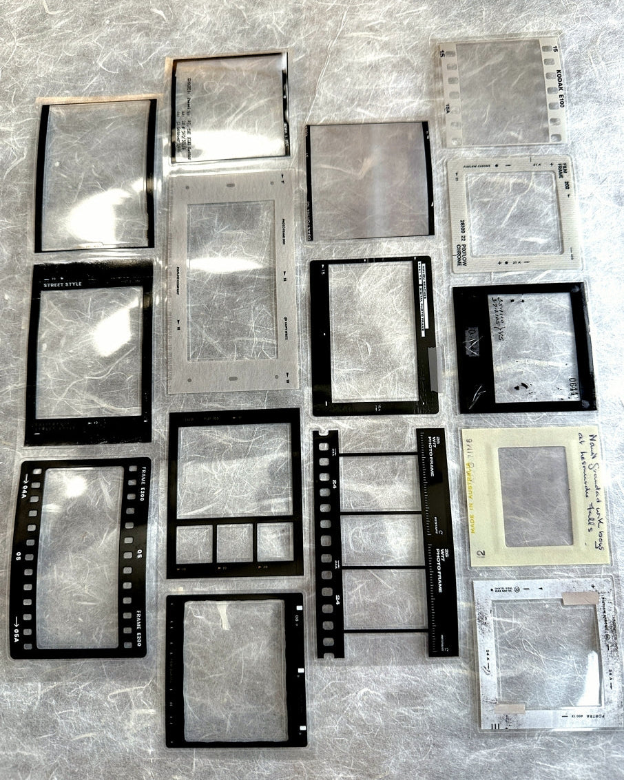 Two Raccoons - film frames kiss-cut PET tape SAMPLES