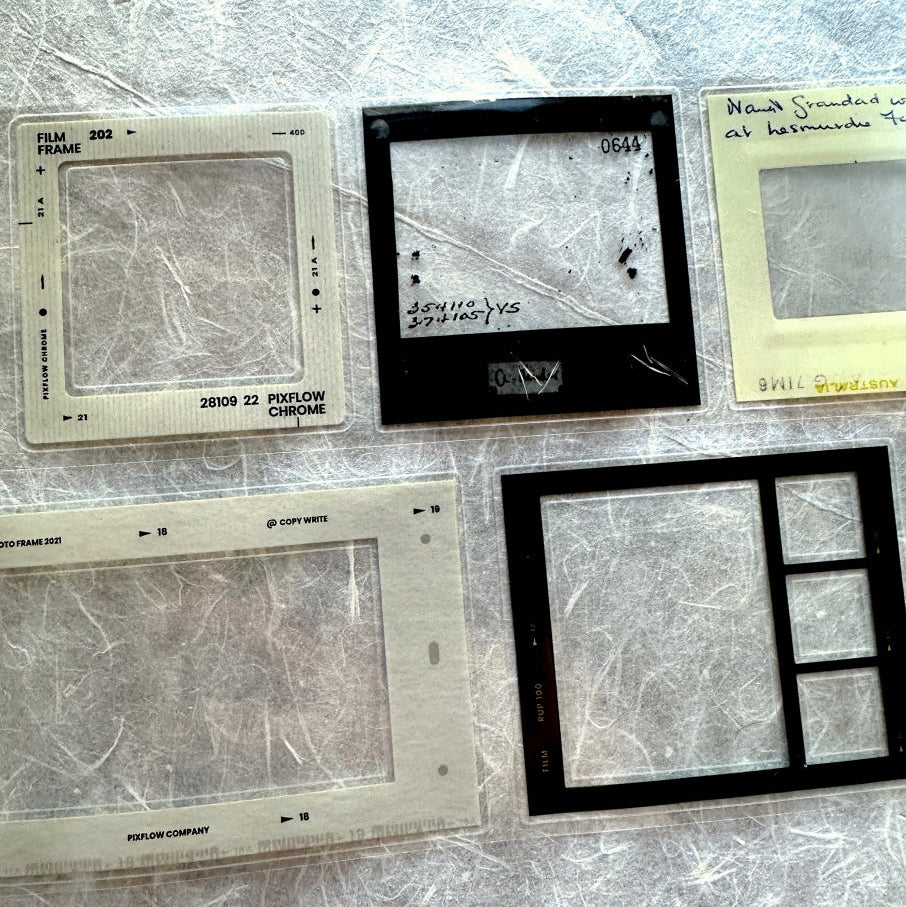 Two Raccoons - film frames kiss-cut PET tape SAMPLES