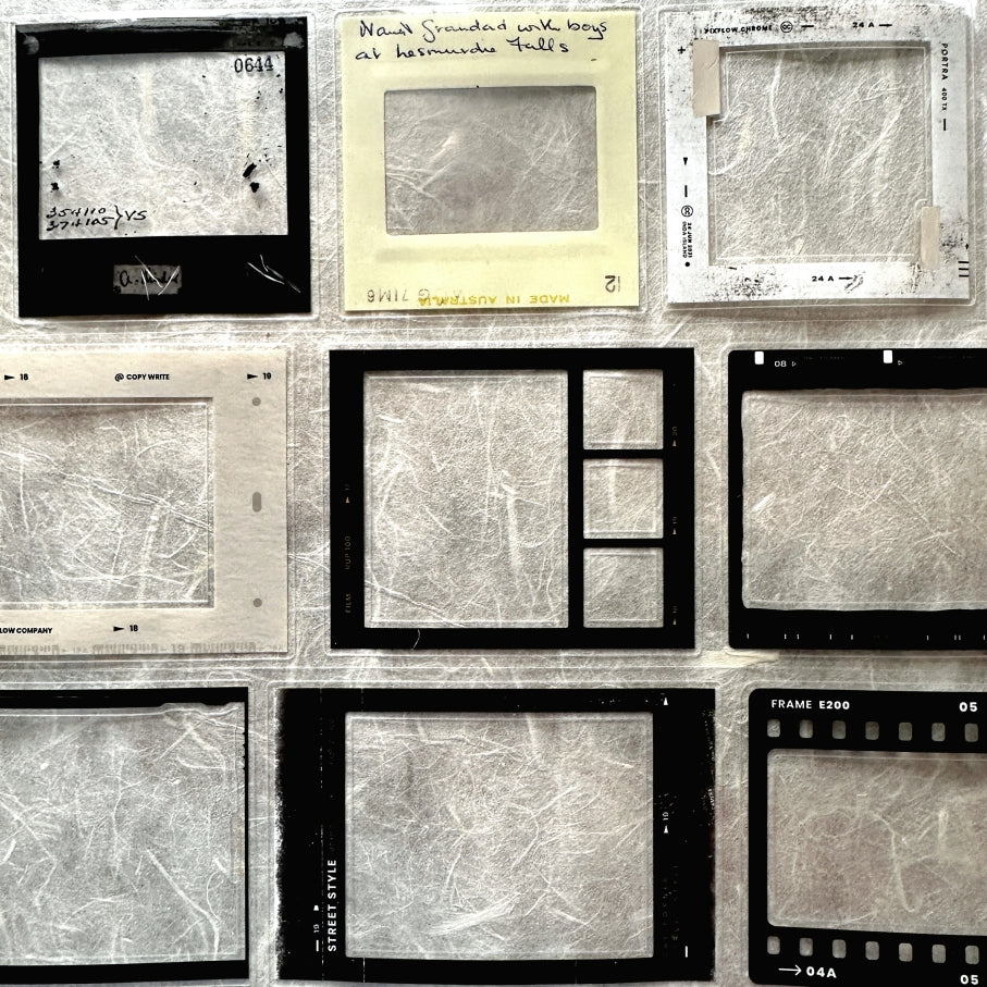 Two Raccoons - film frames kiss-cut PET tape SAMPLES
