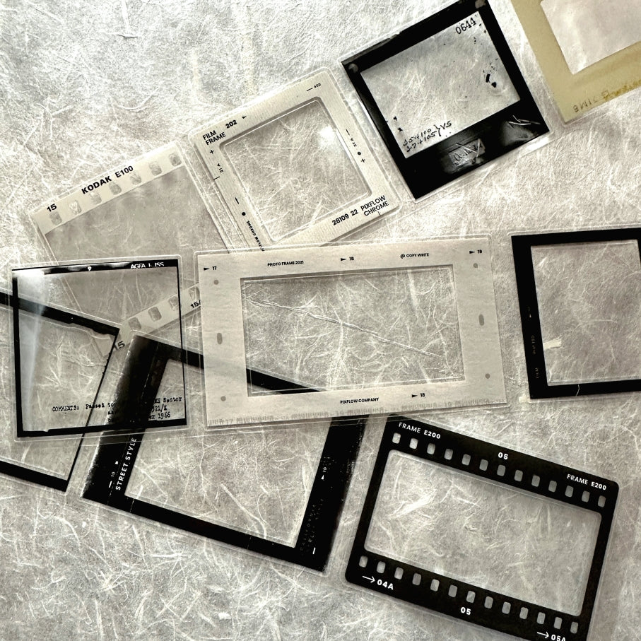 Two Raccoons - film frames kiss-cut PET tape SAMPLES