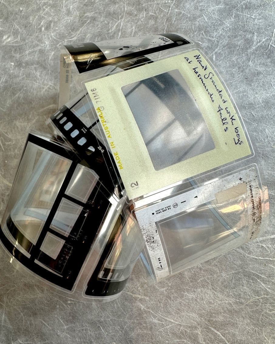 Two Raccoons - film frames kiss-cut PET tape SAMPLES