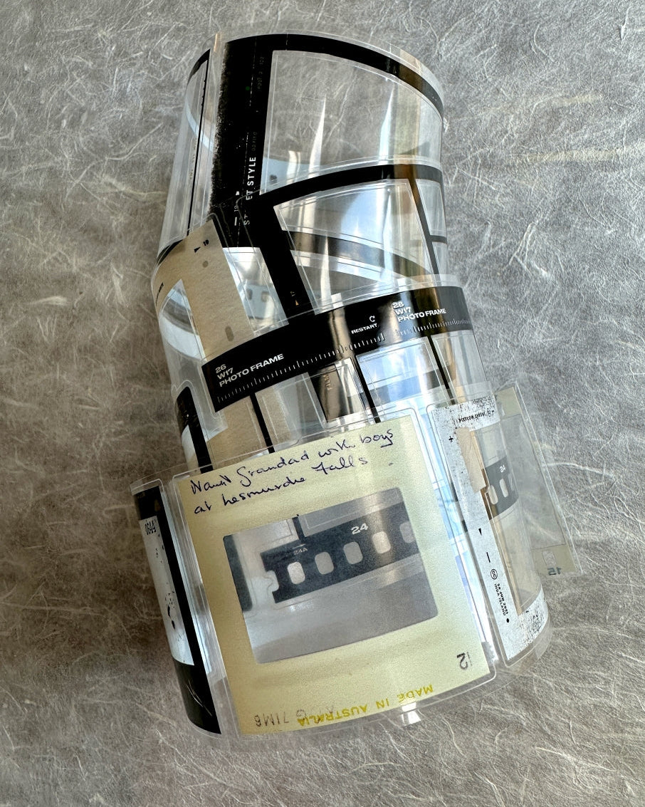 Two Raccoons - film frames kiss-cut PET tape SAMPLES