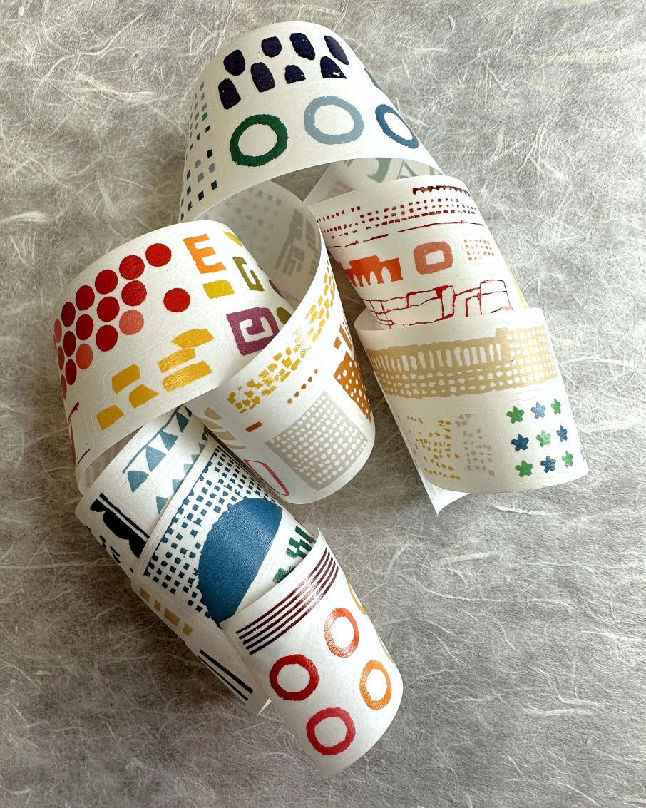 Two Raccoons - Queen kiss-cut washi tape SAMPLES