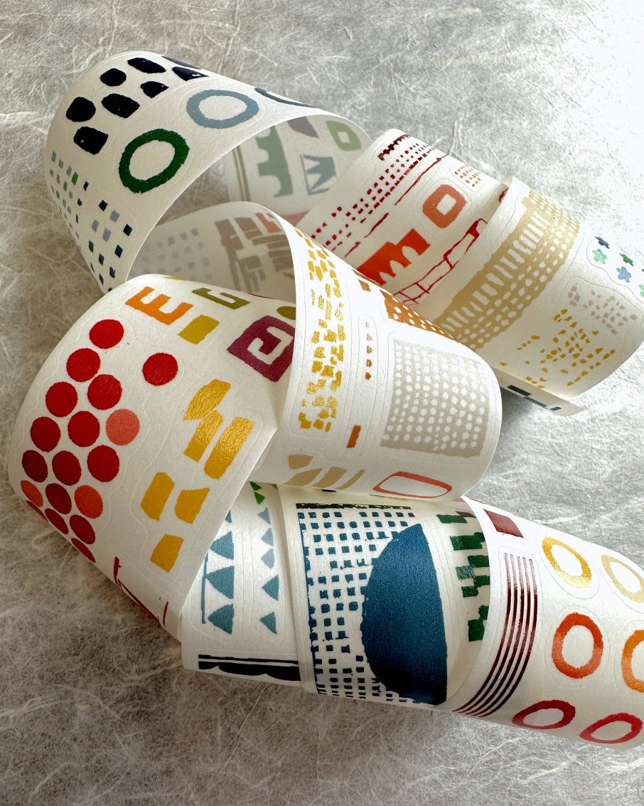 Two Raccoons - Queen kiss-cut washi tape SAMPLES