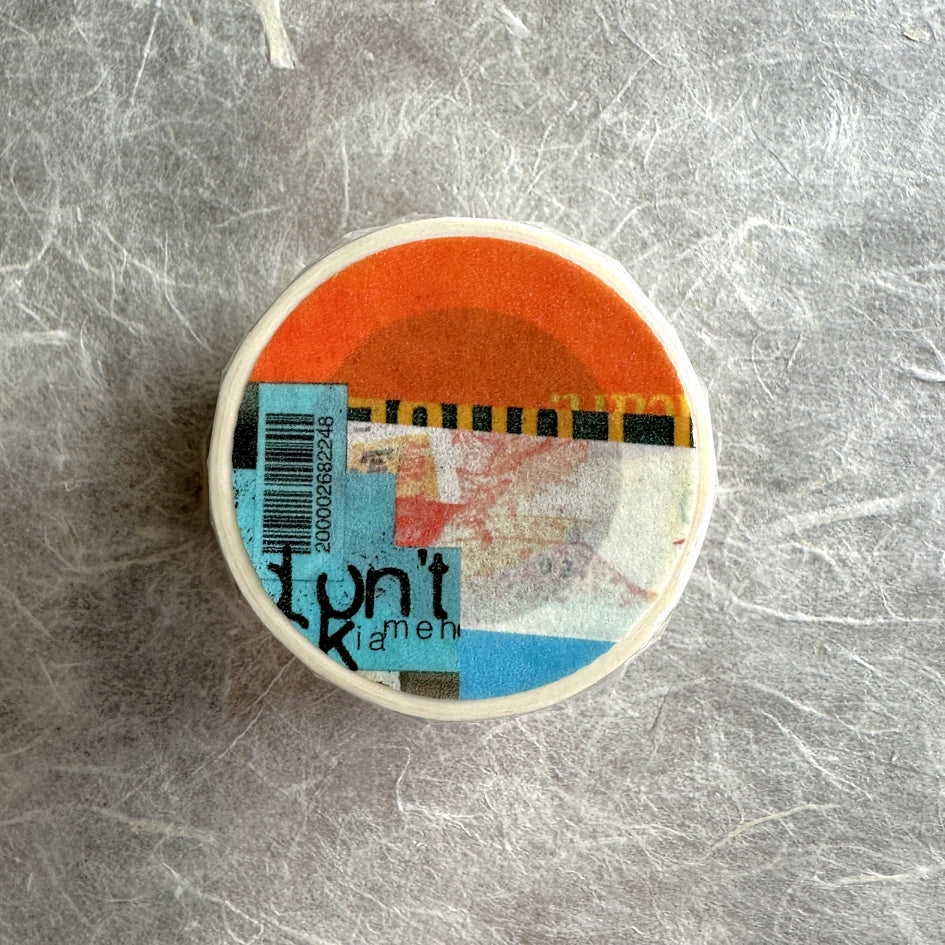 Two Raccoons - circle patterns kiss-cut washi tape SAMPLES