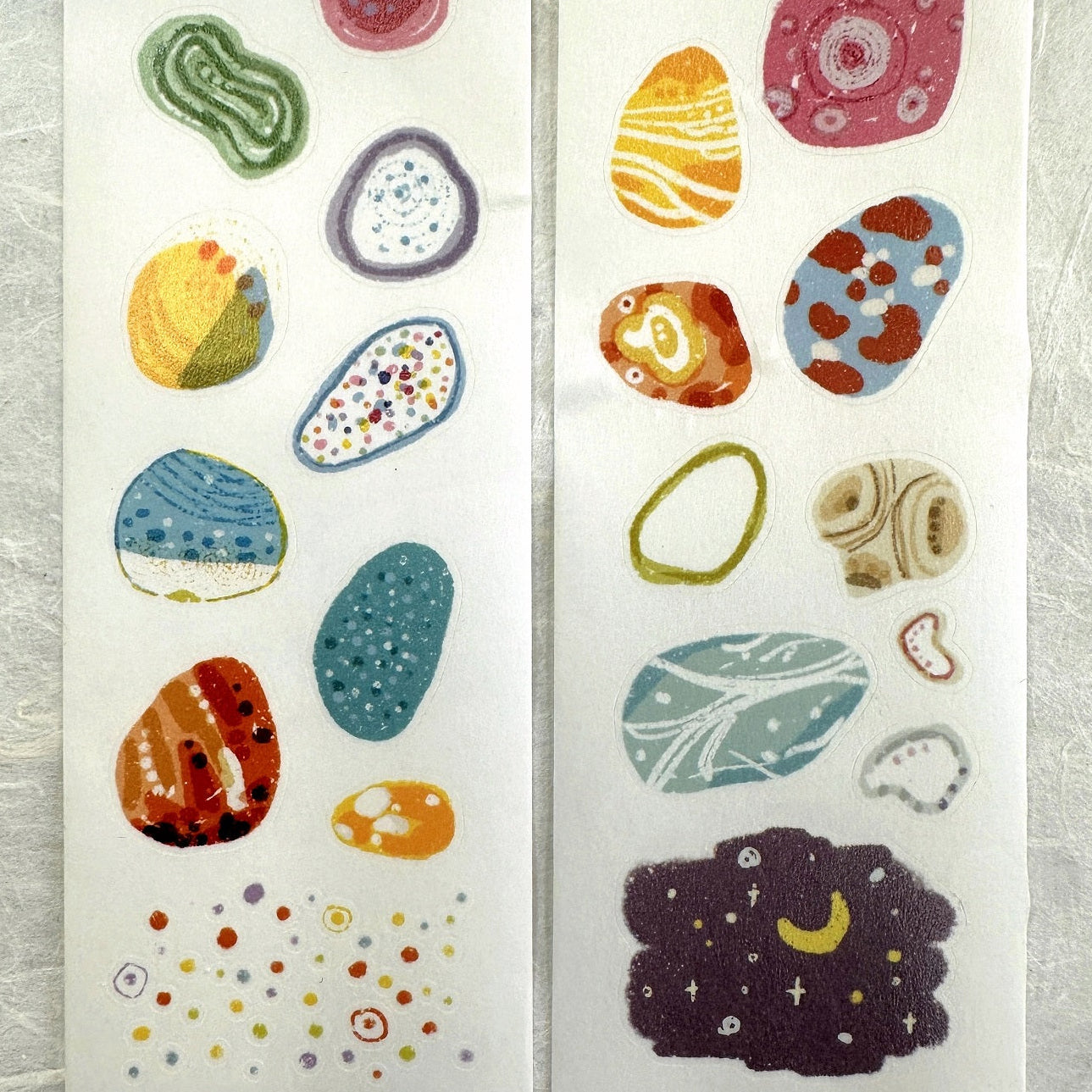 Two Raccoons x Cyan - Cool Stone kiss-cut washi tape SAMPLES