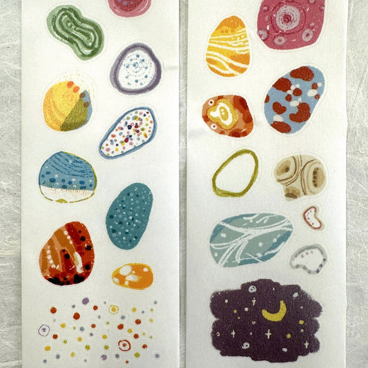 Two Raccoons x Cyan - Cool Stone kiss-cut washi tape SAMPLES