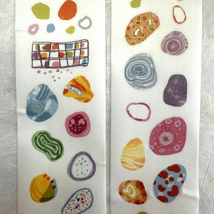 Two Raccoons x Cyan - Cool Stone kiss-cut washi tape SAMPLES