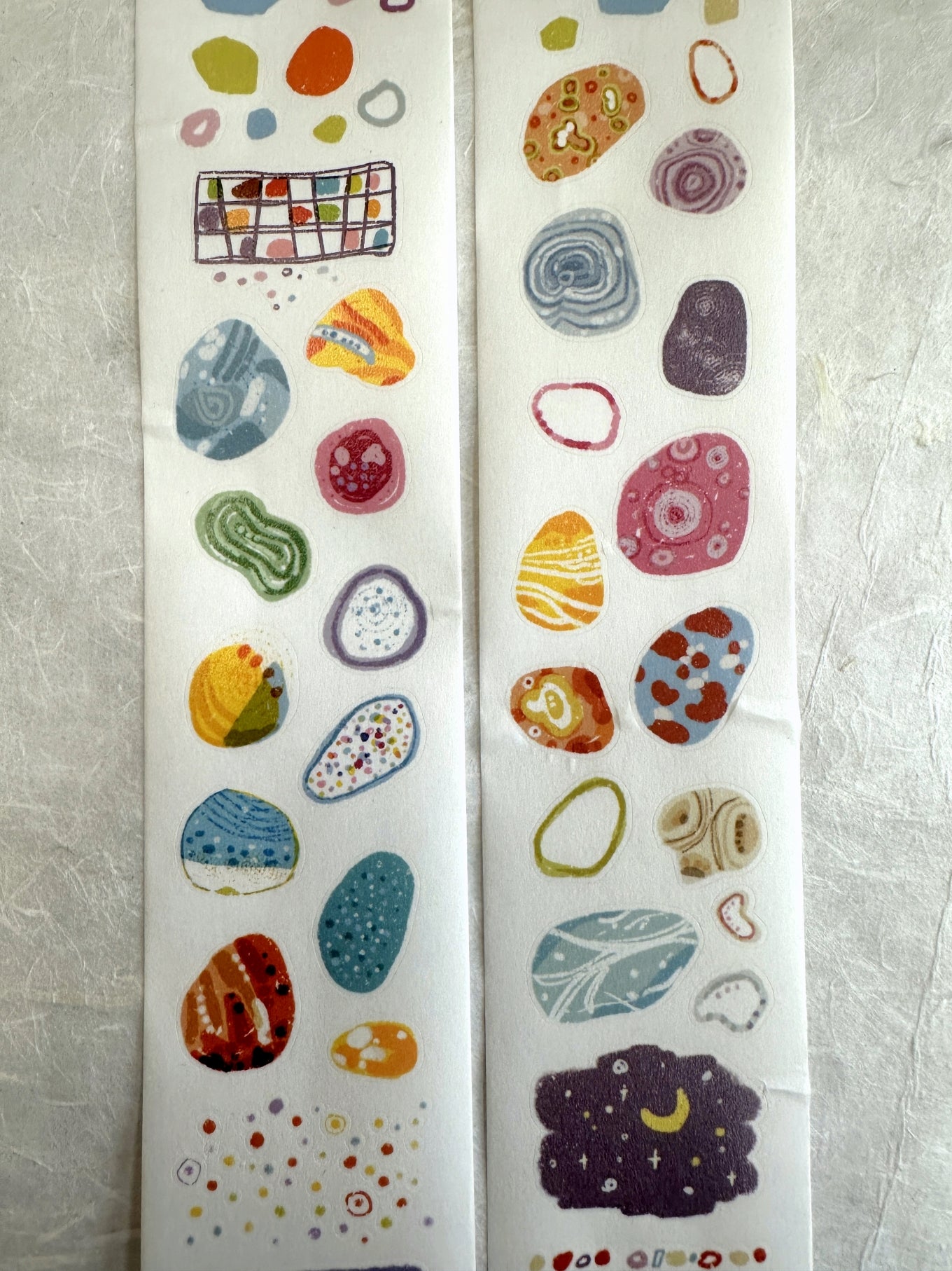Two Raccoons x Cyan - Cool Stone kiss-cut washi tape SAMPLES
