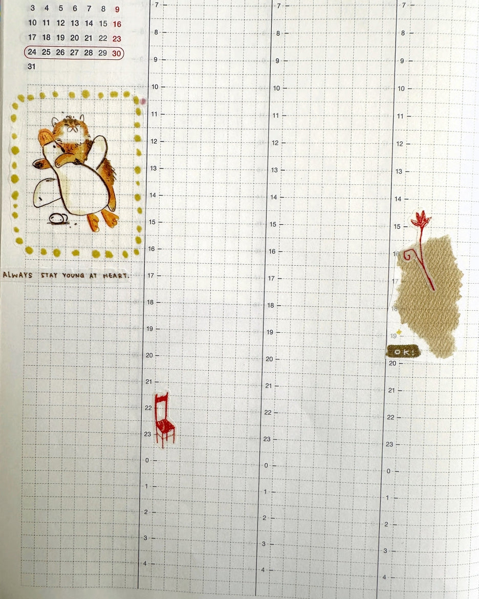 Orange Studio - Quietly Dill washi tape SAMPLES