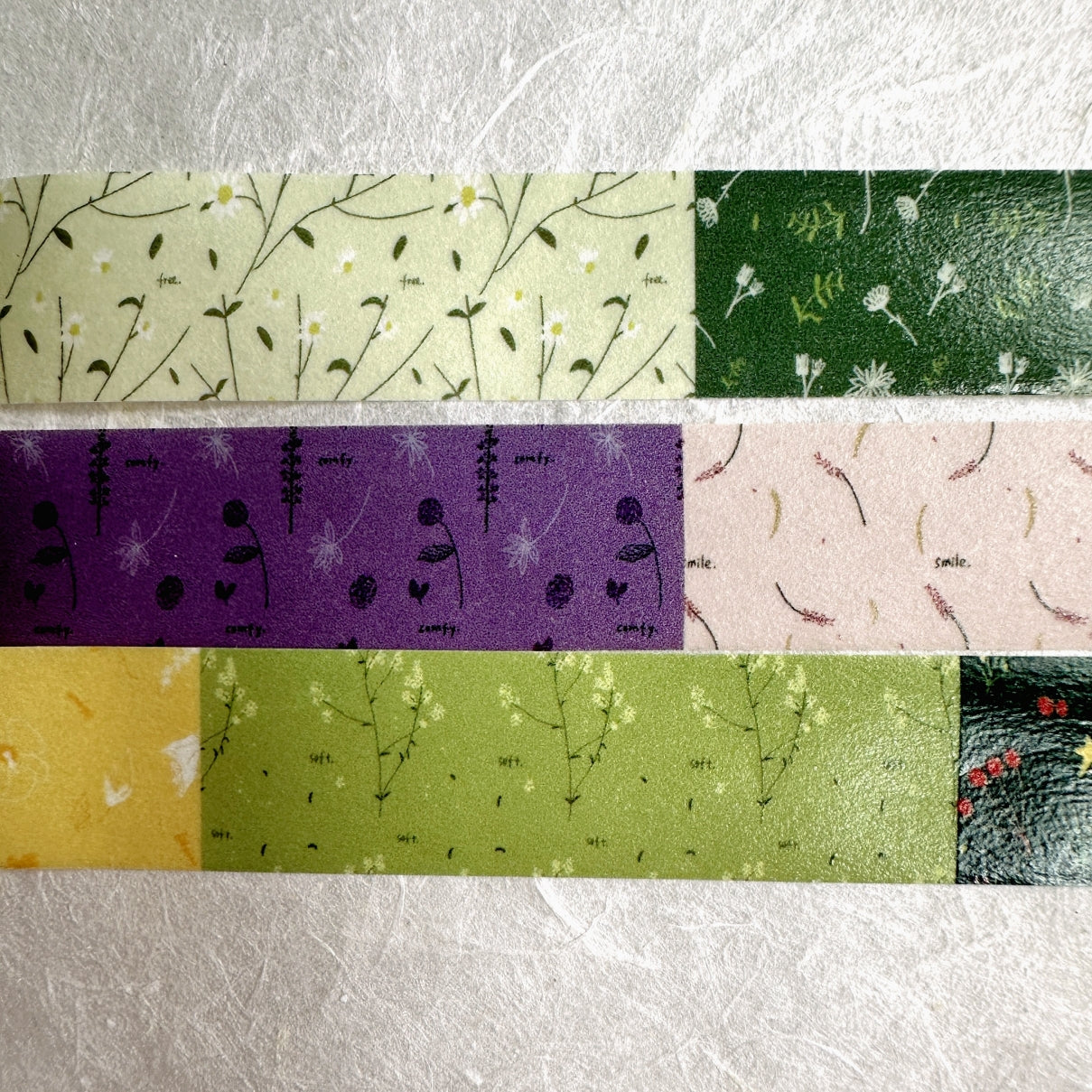 Two Raccoons x Aimee - Collection of Flowers and Plants washi tape SAMPLES