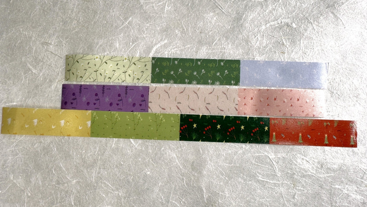 Two Raccoons x Aimee - Collection of Flowers and Plants washi tape SAMPLES