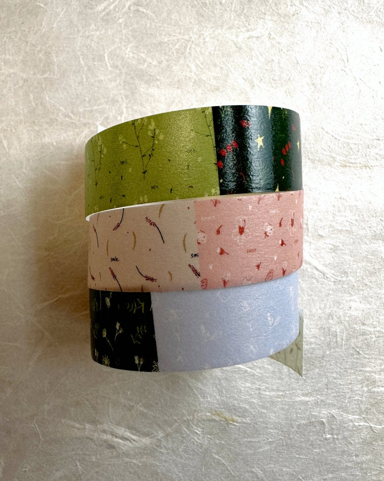 Two Raccoons x Aimee - Collection of Flowers and Plants washi tape SAMPLES