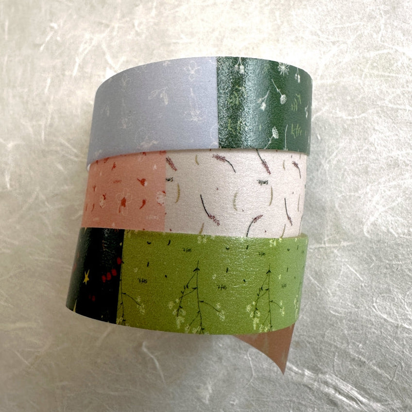 Two Raccoons x Aimee - Collection of Flowers and Plants washi tape SAMPLES