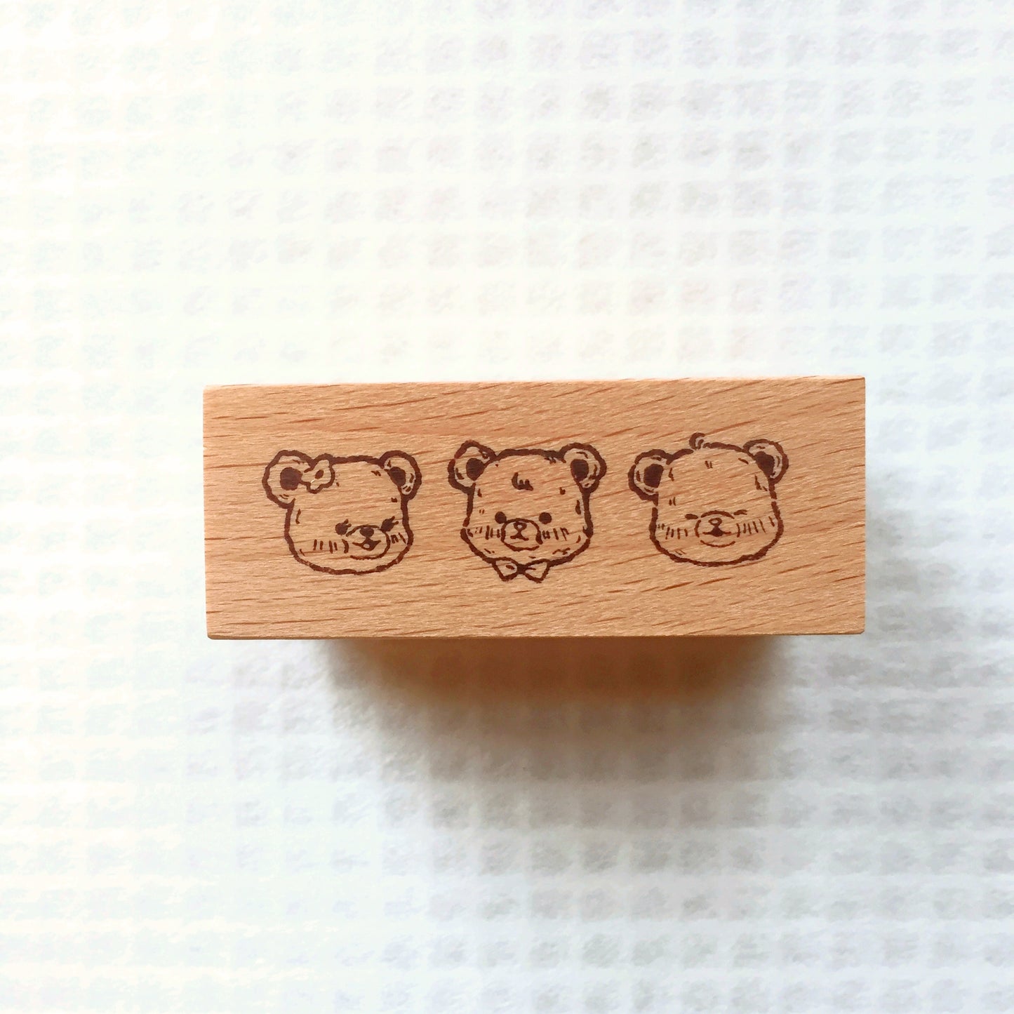 Two Raccoons x Day - Three Little Bears rubber stamp