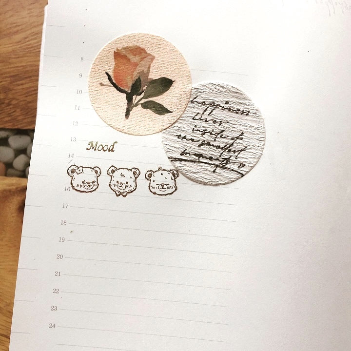 Two Raccoons x Day - Three Little Bears rubber stamp