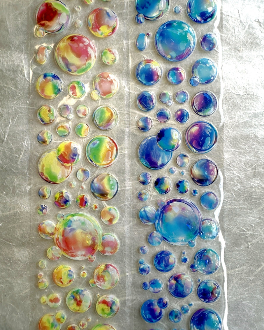 Until You - Colorful Bubbles iridescent kiss-cut PET tape SAMPLES