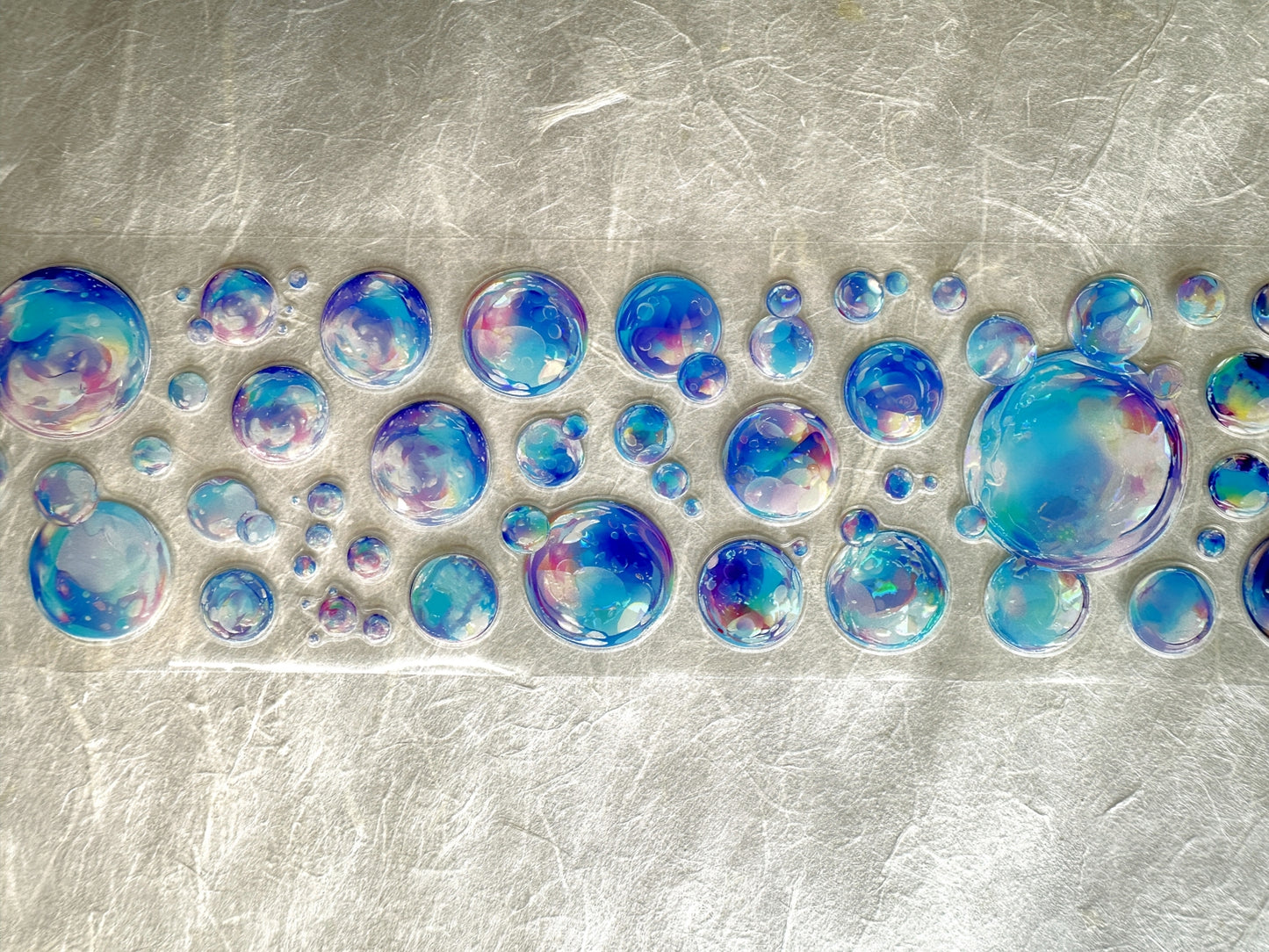 Until You - Colorful Bubbles iridescent kiss-cut PET tape SAMPLES