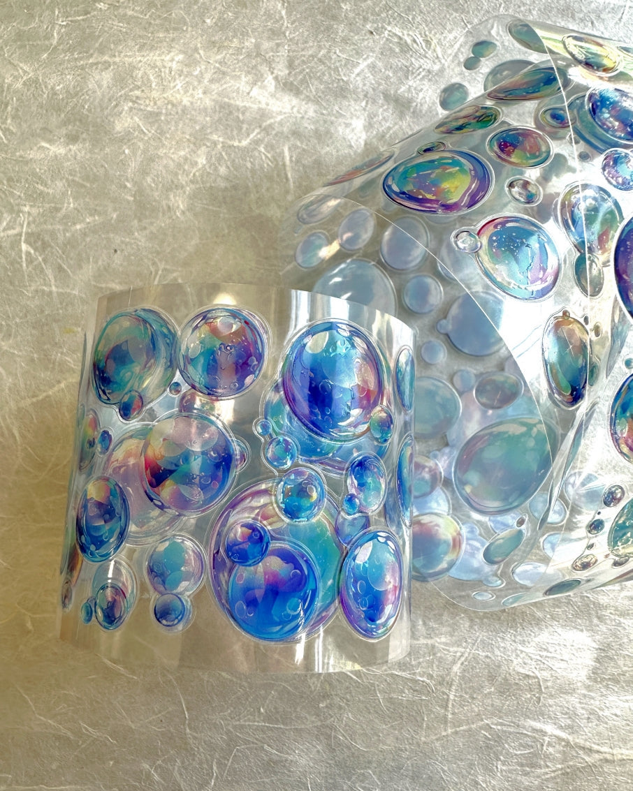 Until You - Colorful Bubbles iridescent kiss-cut PET tape SAMPLES