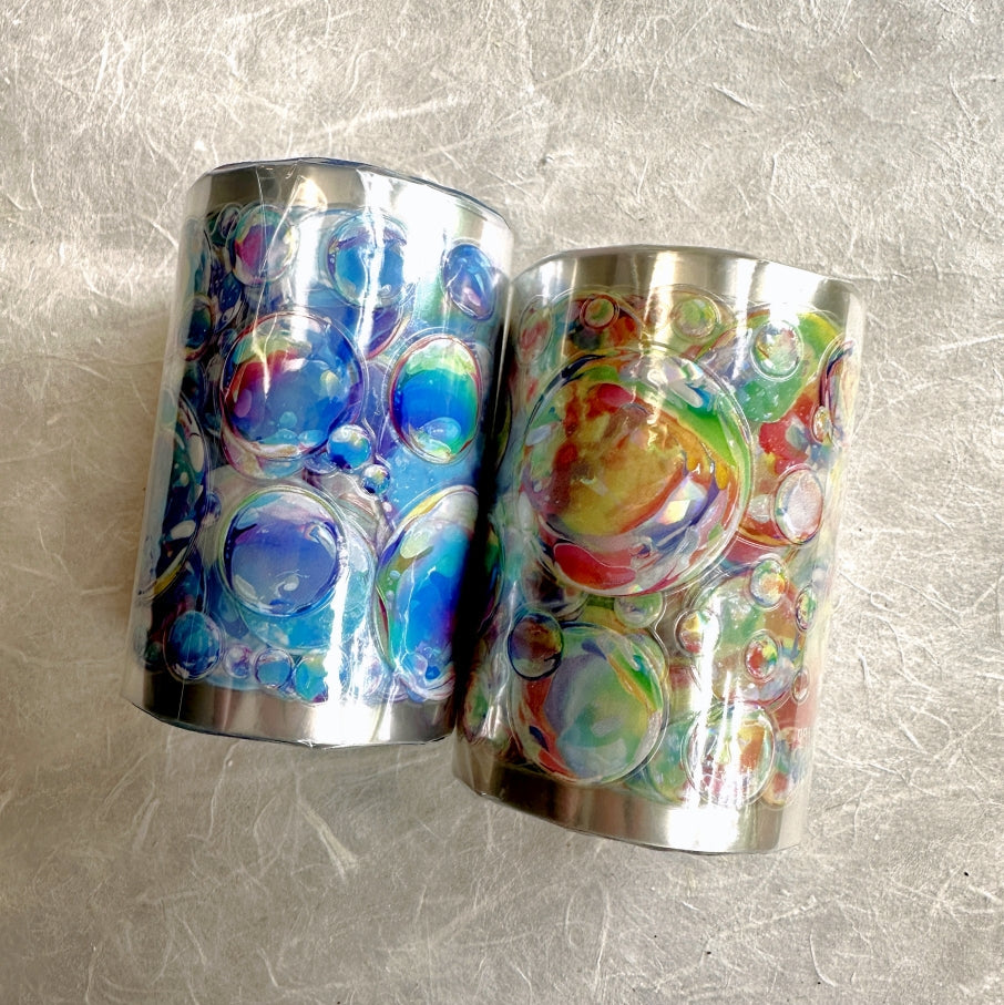 Until You - Colorful Bubbles iridescent kiss-cut PET tape SAMPLES