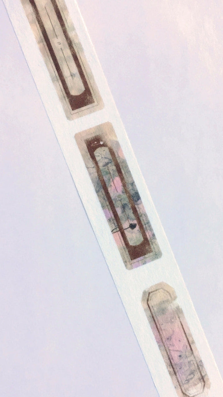 Ursulaloft - Dark brown vintage label washi tape SAMPLES