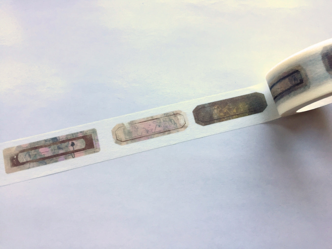 Ursulaloft - Dark brown vintage label washi tape SAMPLES