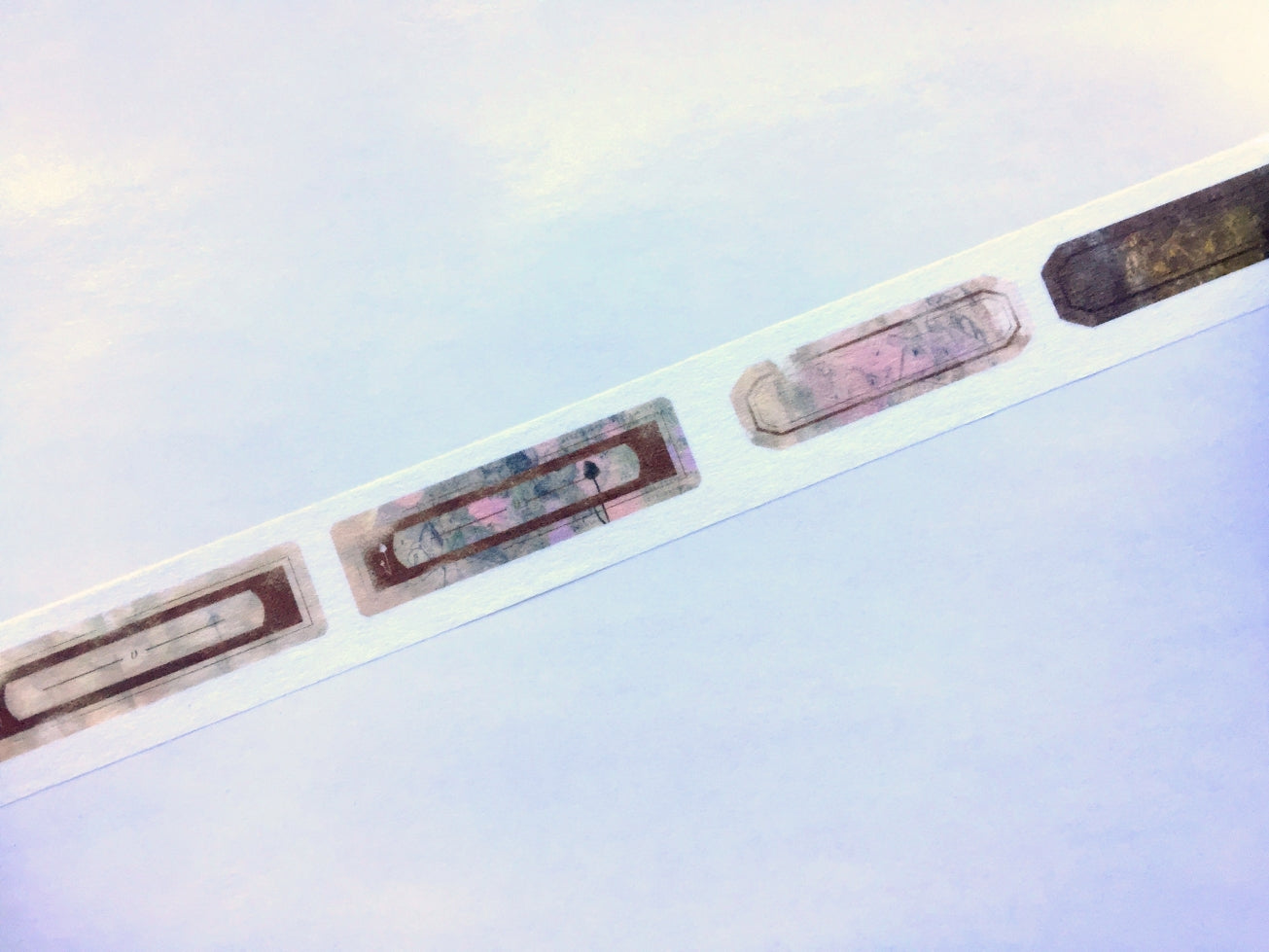 Ursulaloft - Dark brown vintage label washi tape SAMPLES