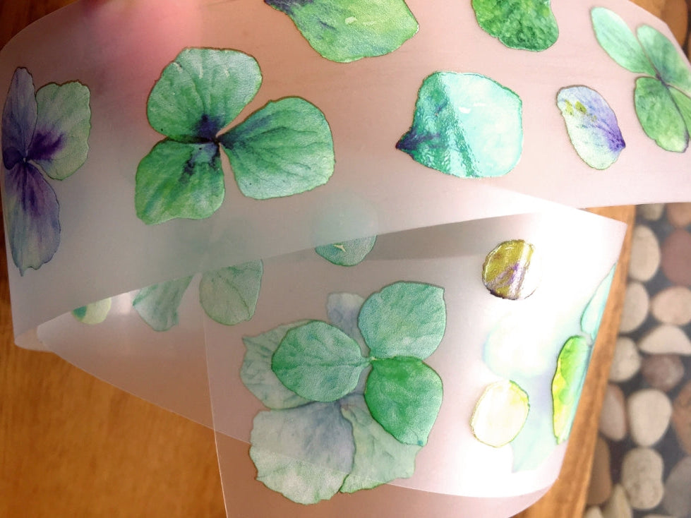 Ursulaloft - Turquoise Petals PET tape (4 cm x 120 cm) SAMPLES