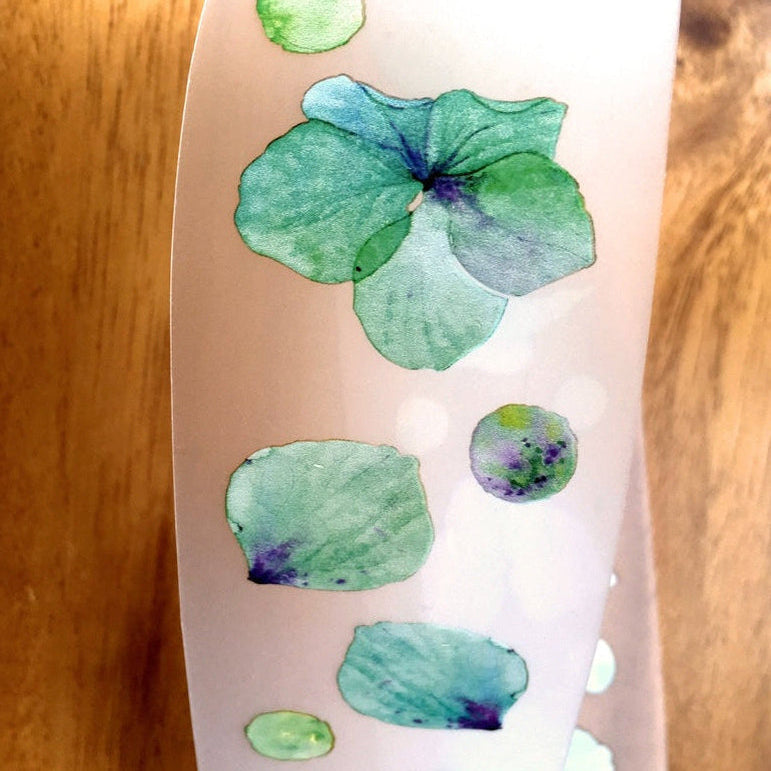 Ursulaloft - Turquoise Petals PET tape (4 cm x 120 cm) SAMPLES