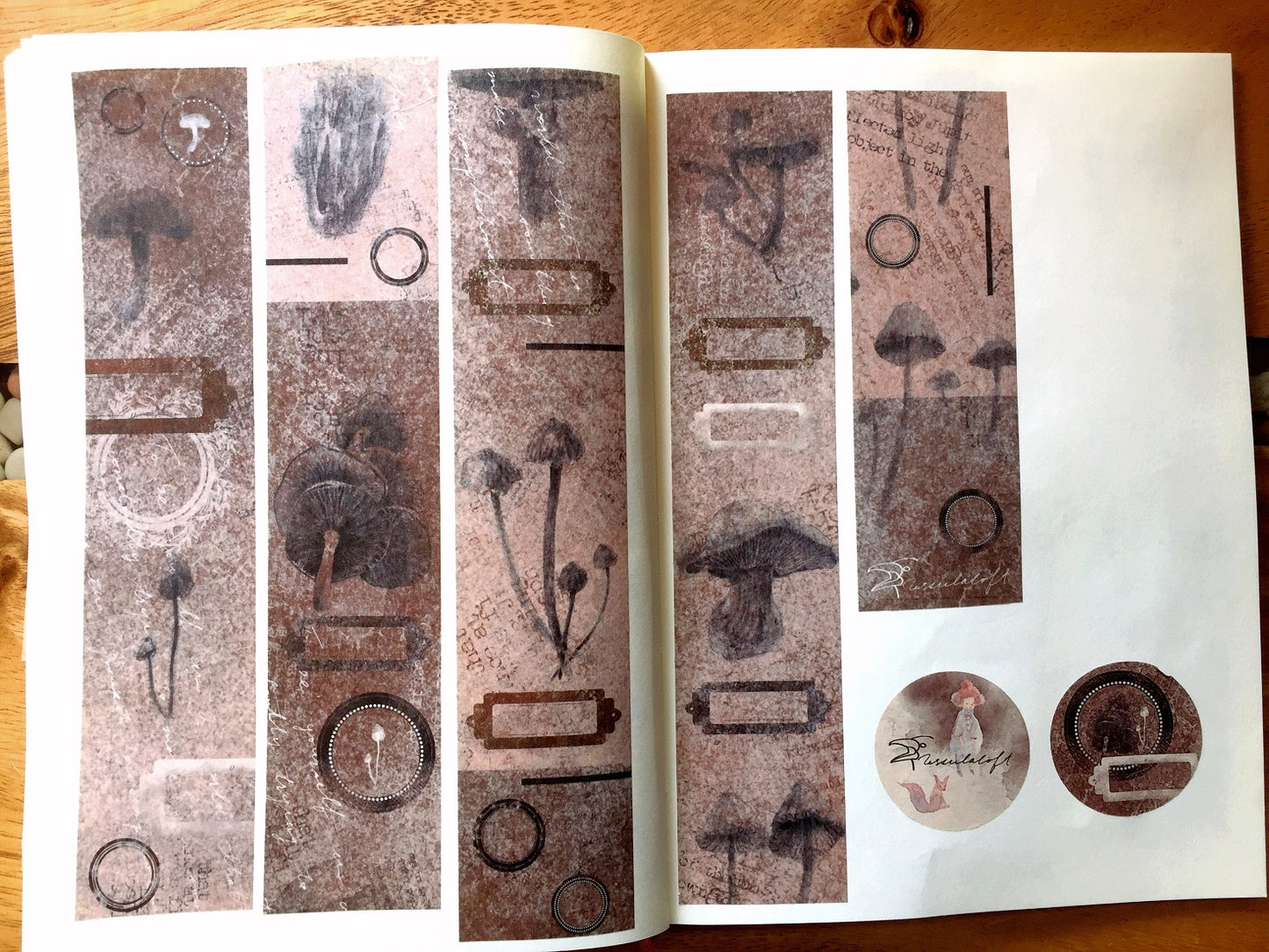 Ursulaloft - Sketch Mushroom washi tape SAMPLES