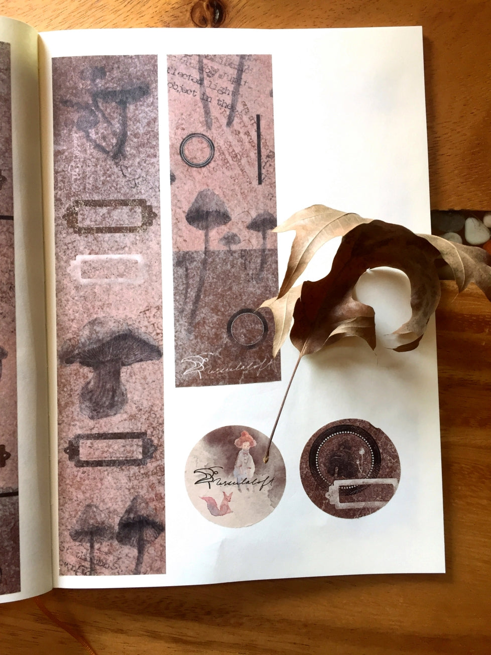 Ursulaloft - Sketch Mushroom washi tape SAMPLES