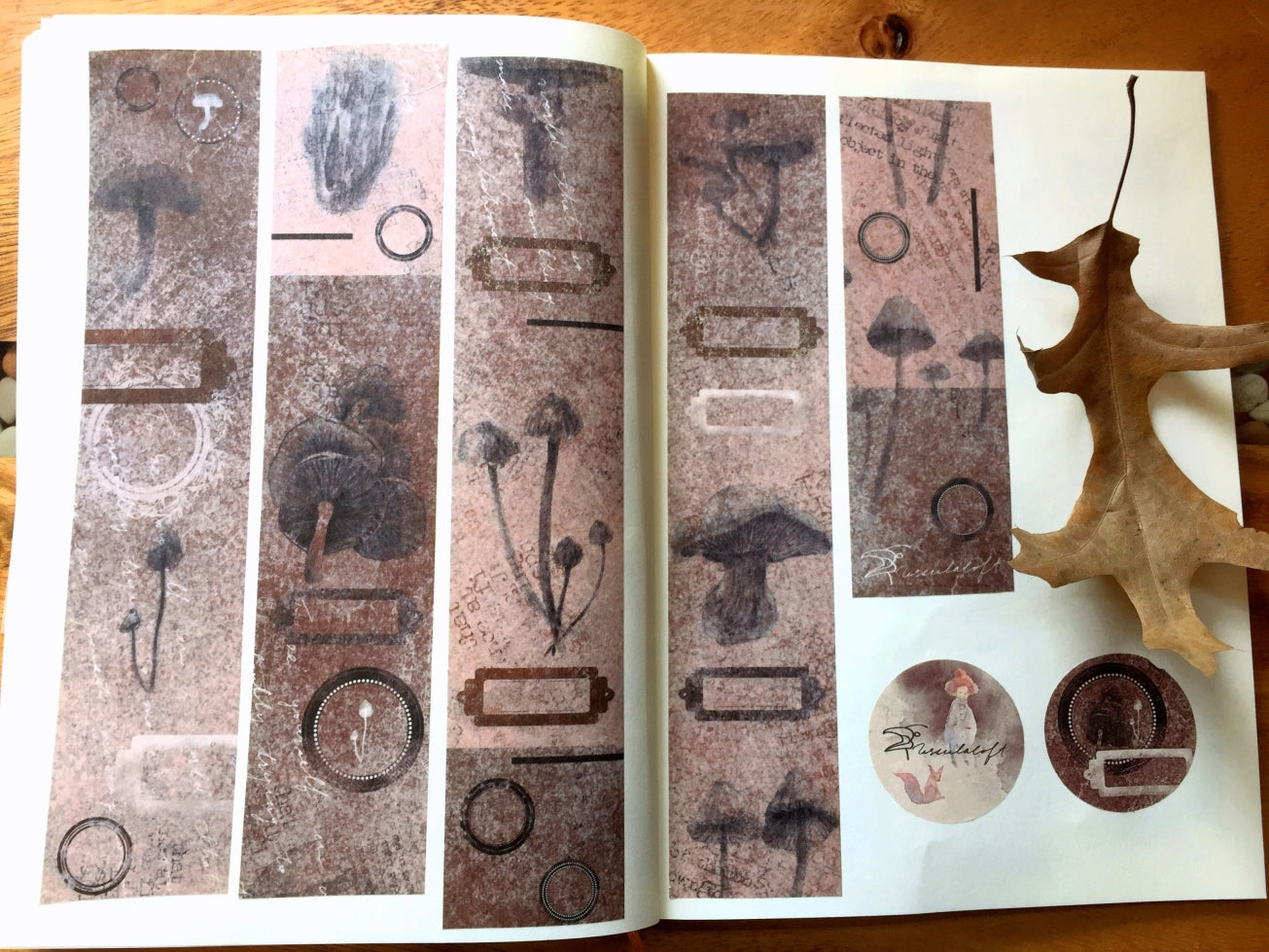 Ursulaloft - Sketch Mushroom washi tape SAMPLES