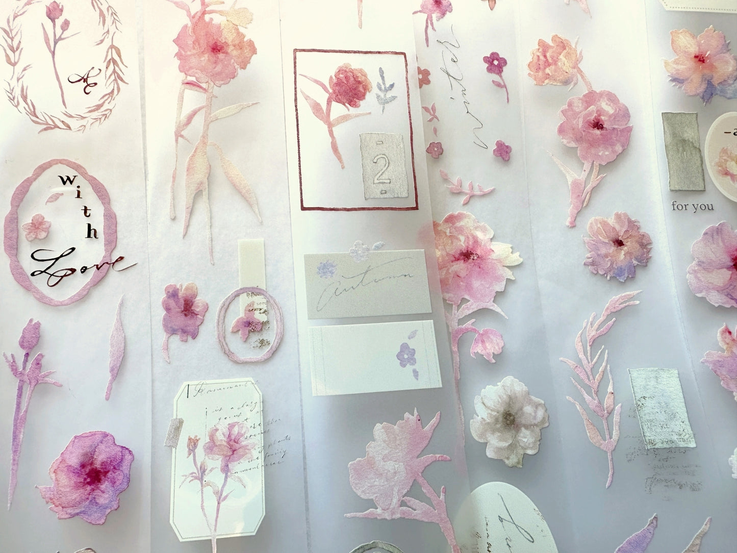 Ursulaloft - Butterfly Peony PET tape (5 cm x 333 cm) SAMPLES