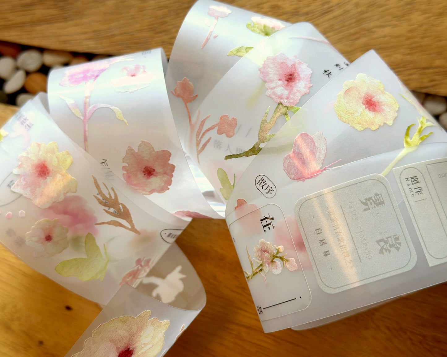 Ursulaloft - The Fairy Butterfly Ranunculus PET tape (4 cm x 170 cm) SAMPLES