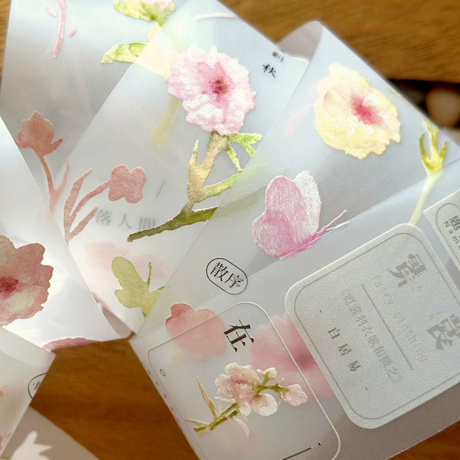 Ursulaloft - The Fairy Butterfly Ranunculus PET tape (4 cm x 170 cm) SAMPLES