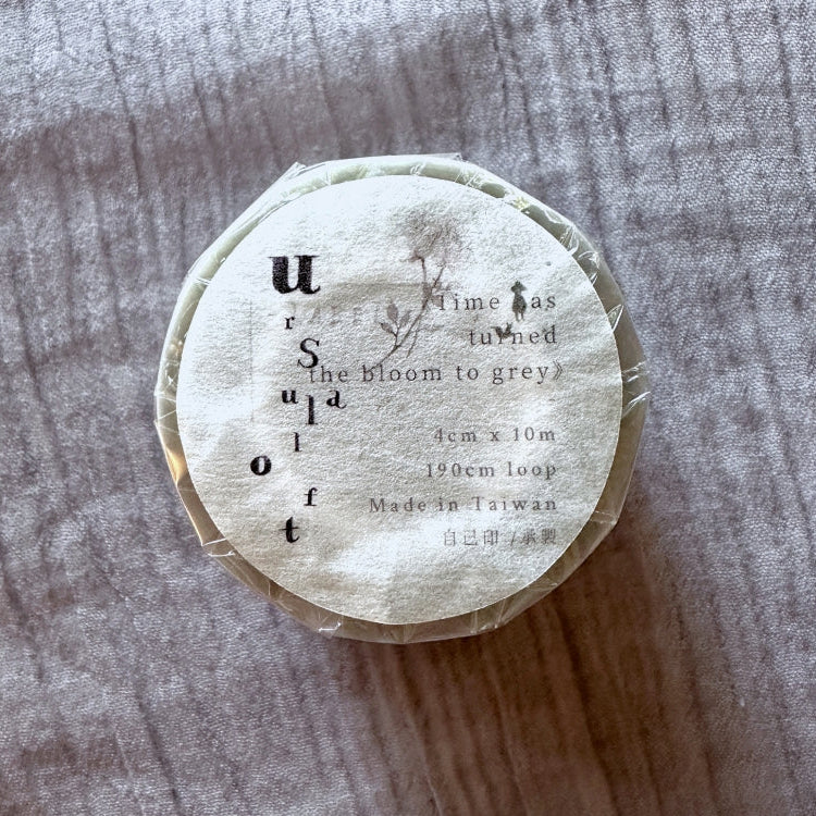 Ursulaloft - Rose: Time has turned the bloom to grey PET tape (4 cm x 190 cm) SAMPLES