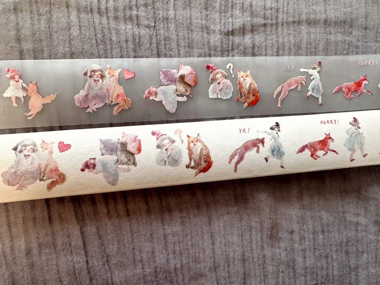 Ursulaloft - Girl & Fox washi & PET tape SAMPLES
