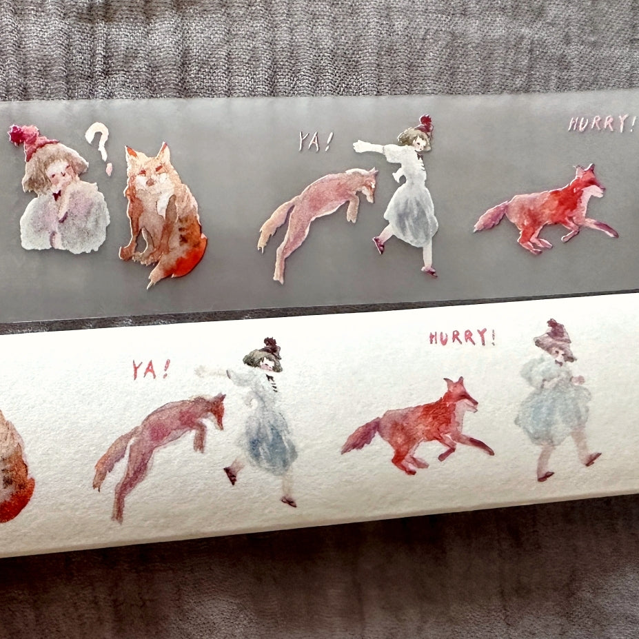 Ursulaloft - Girl & Fox washi & PET tape SAMPLES