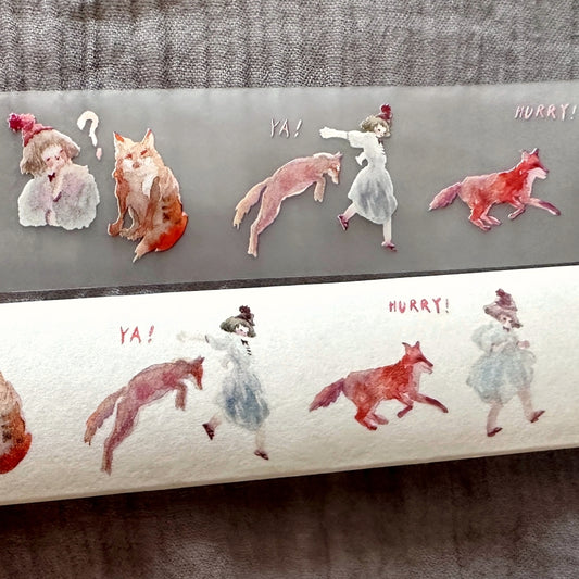 Ursulaloft - Girl & Fox washi & PET tape SAMPLES