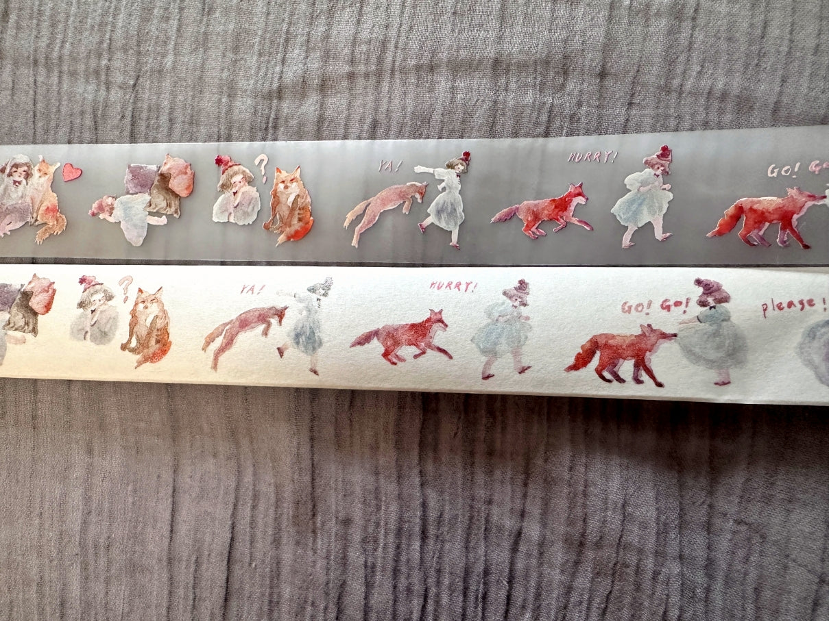 Ursulaloft - Girl & Fox washi & PET tape SAMPLES