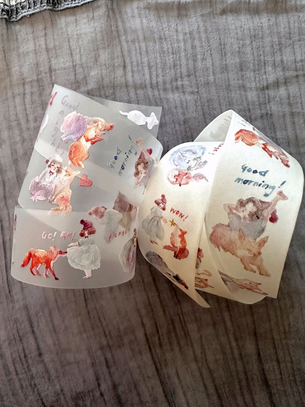 Ursulaloft - Girl & Fox washi & PET tape SAMPLES