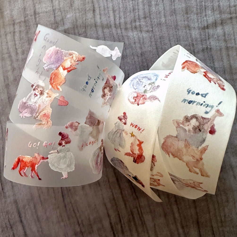 Ursulaloft - Girl & Fox washi & PET tape SAMPLES