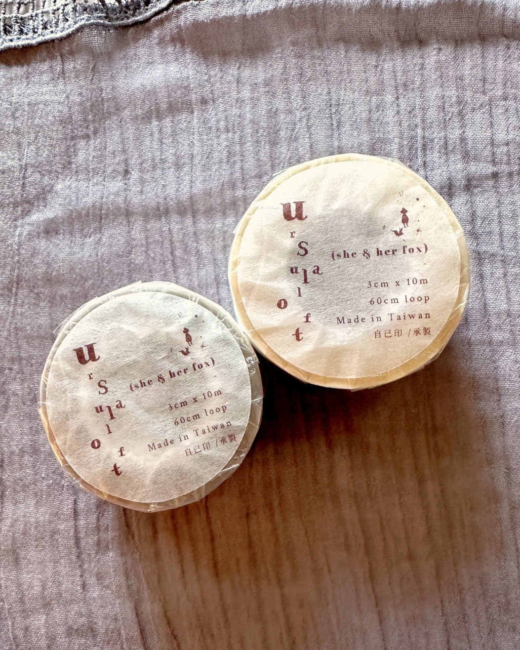 Ursulaloft - Girl & Fox washi & PET tape SAMPLES